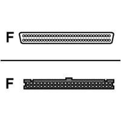 Black Box FA958 High Line SCSI internal terminator HD 68 F to 50 pin IDC F