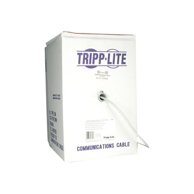TrippLite N222 01K GY Cat6 Gigabit Bulk Solid PVC Cable Gray 1000 ft.