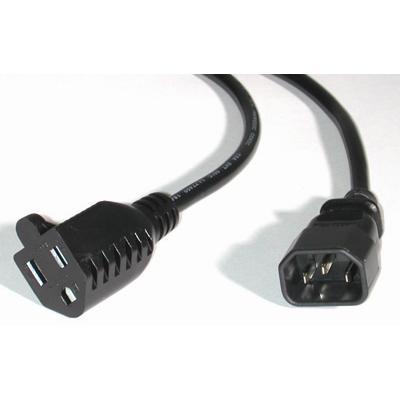 Cables To Go 03148 6ft 18 AWG Monitor Power Adapter Cord IEC320C14 to NEMA 5 15R Power cable NEMA 5 15 F to IEC 60320 C14 F 6 ft black