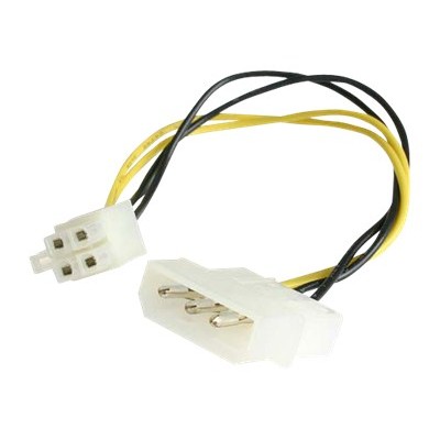 StarTech.com LP4P4ADAP 6in LP4 to P4 Auxiliary Power Cable Adapter LP4 to 4 pin ATX Molex to P4 Adapter LP4 to P4