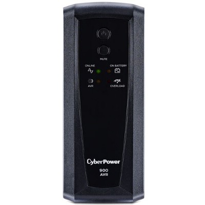 Cyberpower CP900AVR CP900AVR UPS 560 Watt 900 VA 7 Ah RS 232 USB output connectors 8 black