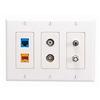 TRI GANG WALLPLATE-WHITE DECORATIVE