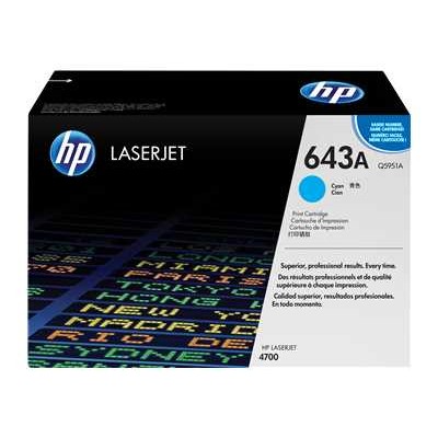Color LaserJet Q5951A Cyan Print Cartridge with HP ColorSphere Toner