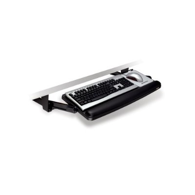 3M KD90 Adjustable Under Desk Keyboard Drawer Charcoal Grey Black 28.8 in x 16.8 in x 4 in