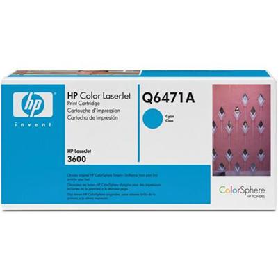 Color LaserJet Q6471A Cyan Print Cartridge with HP ColorSphere Toner