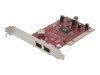 3-Port PCI 1394 Firewire Adapter Card