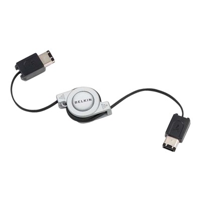 Retractable IEEE 1394 cable - 2.6 ft