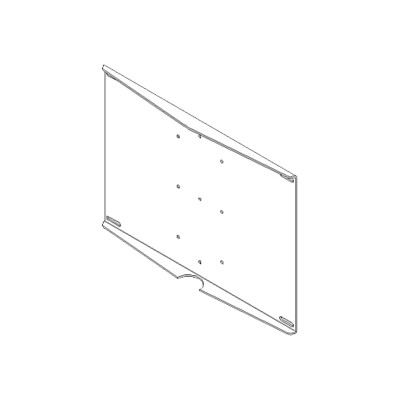 External Wall Plate WSP420 - Mounting component ( wall plate ) for flat panel - cold-rolled steel - black - wall-mountable