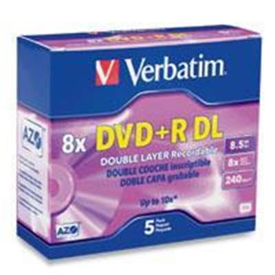 Verbatim 95311 5 x DVD R DL 8.5 GB 8x jewel case