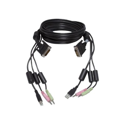 Avocent CBL0026 Video USB audio cable 4 pin USB Type B DVI I mini phone 3.5 mm M to USB DVI I mini phone 3.5 mm M 12 ft
