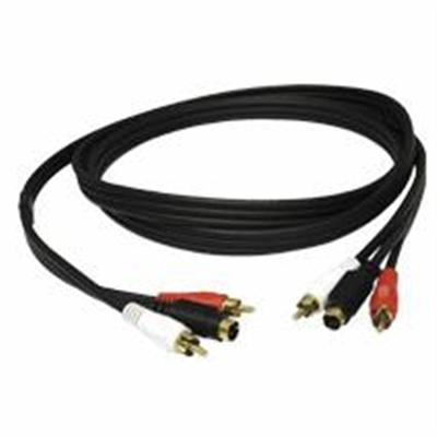 Cables To Go 02309 Value Series 6ft Value Series S Video RCA Stereo Audio Cable Video audio cable S Video audio 4 pin mini DIN RCA M to 4 pin min