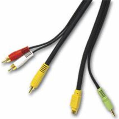 Cables To Go 27993 Value Series 25ft Value Series Bi Directional S Video 3.5mm Audio to RCA Audio Video Cable Video audio cable S Video composite vide