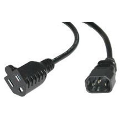 Cables To Go 03149 15ft 18 AWG Monitor Power Adapter Cord IEC320C14 to NEMA 5 15R Power cable IEC 60320 C14 M to NEMA 5 15 F 15 ft black