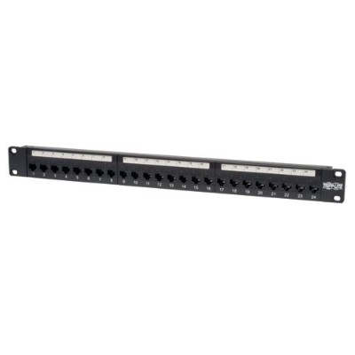 TrippLite N054-024 Tripp Lite 24-Port Cat5e Cat5 Feedthrough Patch Panel Rackmount 1URM RJ45 Ethernet TAA TrippLite N054-024 Tripp Lite 24-Port Cat5e Cat5 Feedthrough Patch Panel Rackmount 1URM RJ45 Ethernet TAA