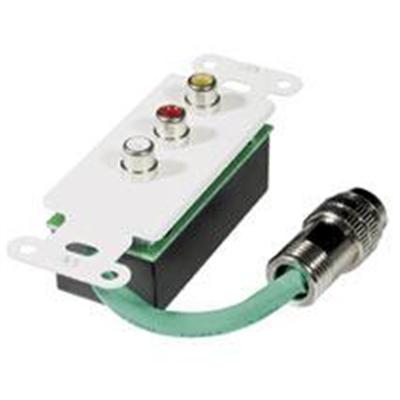 Cables To Go 40740 Rapidrun Wall Plate - Composite Video / Audio
