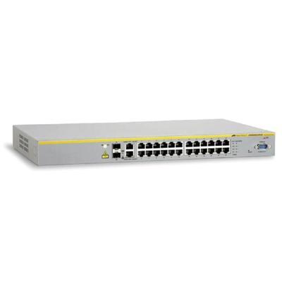 24-Port Managed PoE Stackable Fast Ethernet Switch with 2 Combo SFP Bays