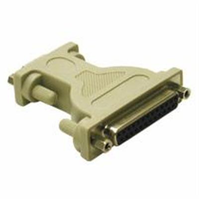 Cables To Go 02472 Null modem adapter DB 25 F to DB 9 F beige