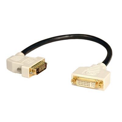 Tripplite P562-001-45l Dvi Dual Link Digital Extension Adapter Cable With 45 Degree Left Plug Dvi-d - Dvi Extension Cable - Dual Link - Dvi-d (m) - Dvi-i (f) -