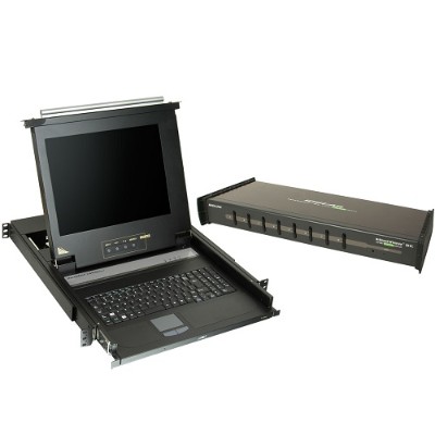 LCD Drawer and 8-Port KVM Bundle GCL138 - KVM console - 15