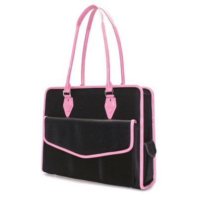 Mobile Edge Komen Geneva - Notebook carrying case - 16&quot; - black  pink