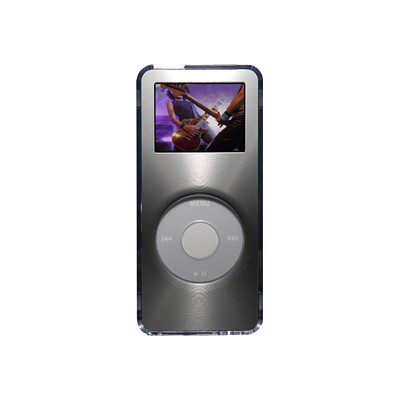 Acrylic case with brushed metal cover for iPod nano
