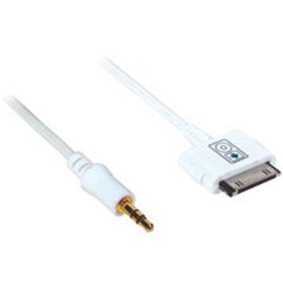 OnSale - 4 ft. iPod Compatible 3.5mm to Dock Connector Audio Cable - White