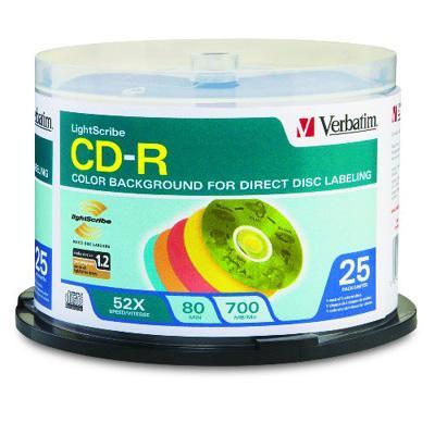 LightScribe - CD-R x 25 - 700 MB - storage media
