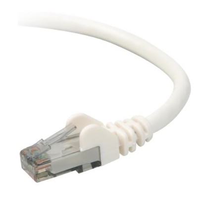 Belkin A3L980 15 WHT S High Performance Patch cable RJ 45 M to RJ 45 M 15 ft UTP CAT 6 molded snagless white B2B for Omniview SMB 1x16 S