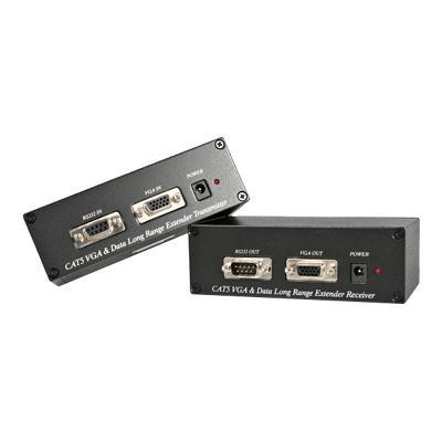 VGA Video Extender over Cat 5 with RS232 - monitor/serial extender