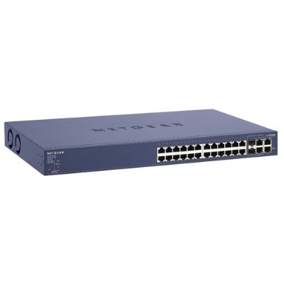 NetGear FS728TP 100NAS ProSAFE FS728TP 24 Port Fast Ethernet PoE Smart Managed Switch Switch smart 24 x 10 100 PoE 2 x combo Gigabit SFP 4 x 10 100