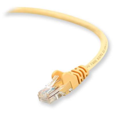 Belkin A3L791B07 YLW S Patch cable RJ 45 M to RJ 45 M 7 ft UTP CAT 5e molded snagless yellow B2B for Omniview SMB 1x16 SMB 1x8 OmniView S