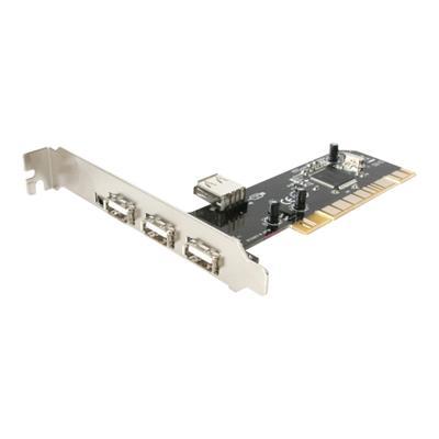 4 Port PCI High Speed USB 2.0 Adapter Card - USB adapter - 4 ports