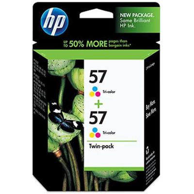 57 2-pack Tri-color Inkjet Print Cartridges by HP