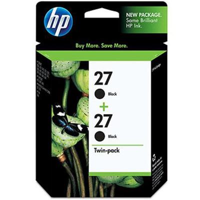 27 2-pack Black Inkjet Print Cartridges by HP