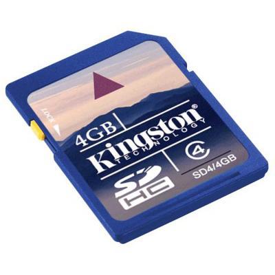 4GB Secure Digital High Capacity Memory Card - Class 4