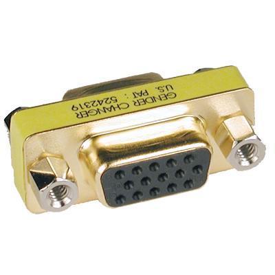 Compact Gold Gender Changer VGA gender changer