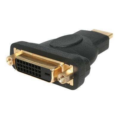 StarTech.com HDMIDVIMF HDMI to DVI D Video Cable Adapter 1x HDMI M 1x DVI D F Black Gold Plated Connectors