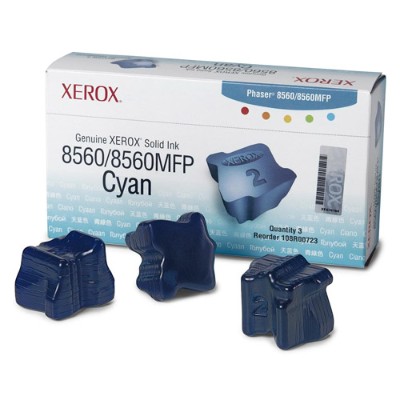 Cyan Solid Ink for Phaser 8560/8560MFP - 3 Sticks