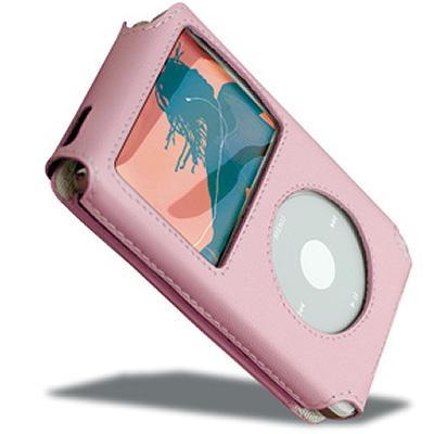 Luxury Leather Pouch Case for iPod Video (Baby Pink)
