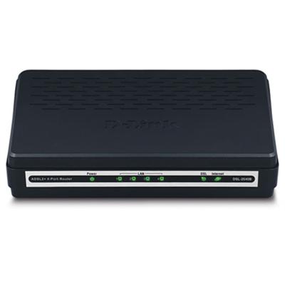 DSL-2540B ADSL2/2+ Modem with 4-Port Ethernet Router - router - DSL - desktop