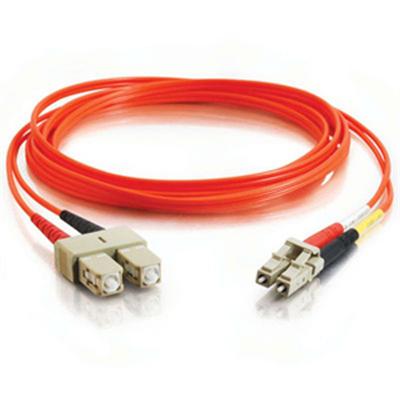 LC/SC Plenum-Rated Duplex 62.5/125 Multimode Fiber Patch Cable - patch cable - 6.6 ft