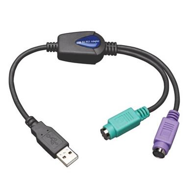TrippLite U219-000-R 6 Inch USB to PS/2 Adapter Keyboard and Mouse USB-A o 2x Mini-Din M/F 6 - Keyboard / mouse adapter - USB - black TrippLite U219-000-R 6 Inch USB to PS/2 Adapter Keyboard and Mouse USB-A o 2x Mini-Din M/F 6 - Keyboard / mouse adapter - USB - black