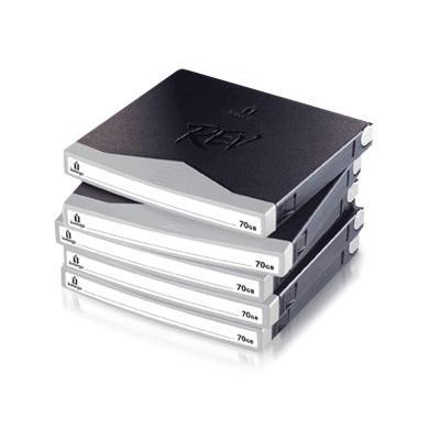REV x 5 - 70 GB - storage media - with 5 plastic cases and 15 disk labels
