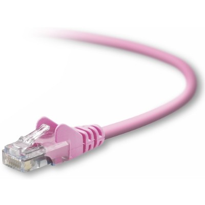 Belkin A3L980 07 PNK S High Performance Patch cable RJ 45 M to RJ 45 M 7 ft UTP CAT 6 molded snagless pink for Omniview SMB 1x16 SMB 1x8