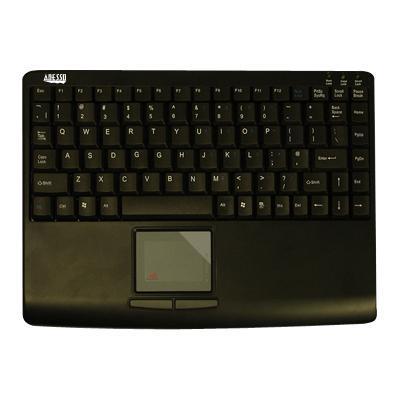 Slim Touch Mini Keyboard with Built-in Touchpad - PS/2 - Black