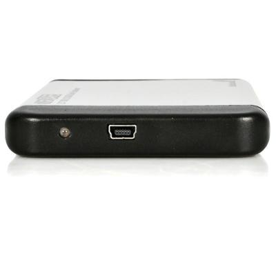 2.5in Silver USB External Hard Drive Enclosure for SATA HDD - storage enclosure - SATA-300 - Hi-Speed USB