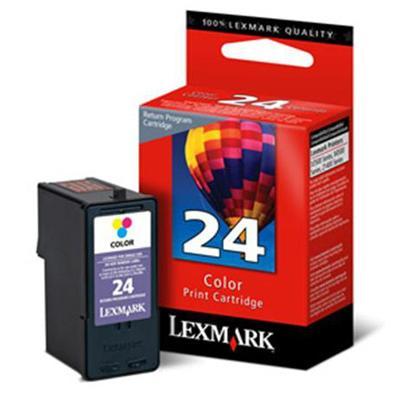 Lexmark 18C1524 Cartridge No. 24 Color cyan magenta yellow original ink cartridge LRP for X3530 3550 4530 4550 4550 Business Edition Z1400 141