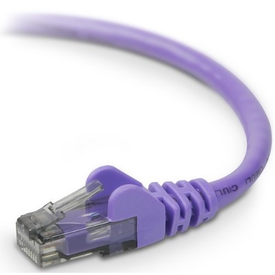Belkin A3L980 14 PUR S High Performance Patch cable RJ 45 M to RJ 45 M 14 ft UTP CAT 6 molded snagless purple for Omniview SMB 1x16 SMB 1x