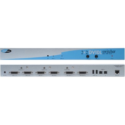 2x2 DVI DL Switcher - KVM / audio switch - desktop