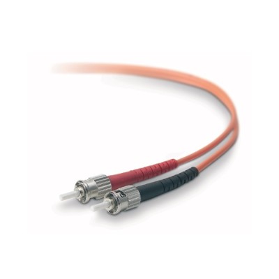 Belkin A2F20200 05M Patch cable ST PC multi mode M to ST PC multi mode M 16.4 ft fiber optic 62.5 125 micron OM1 orange B2B